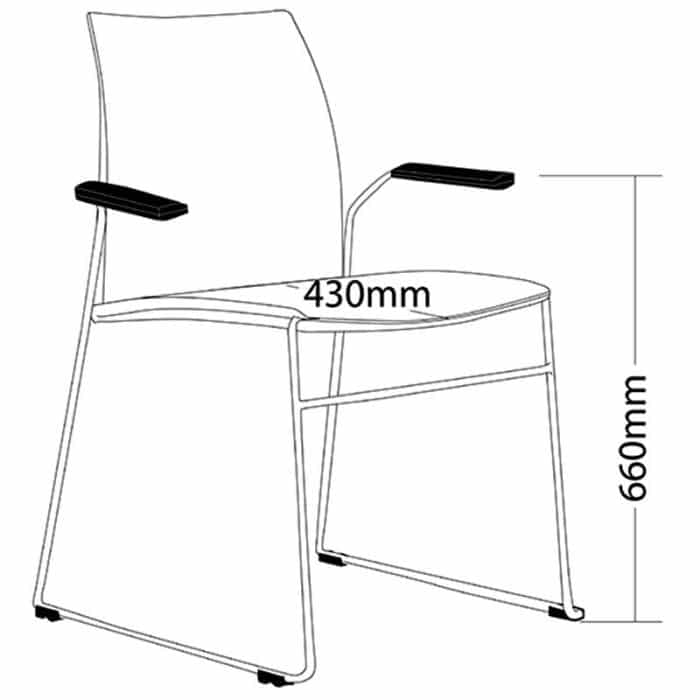 Neo Chair with Arms, Dimensions