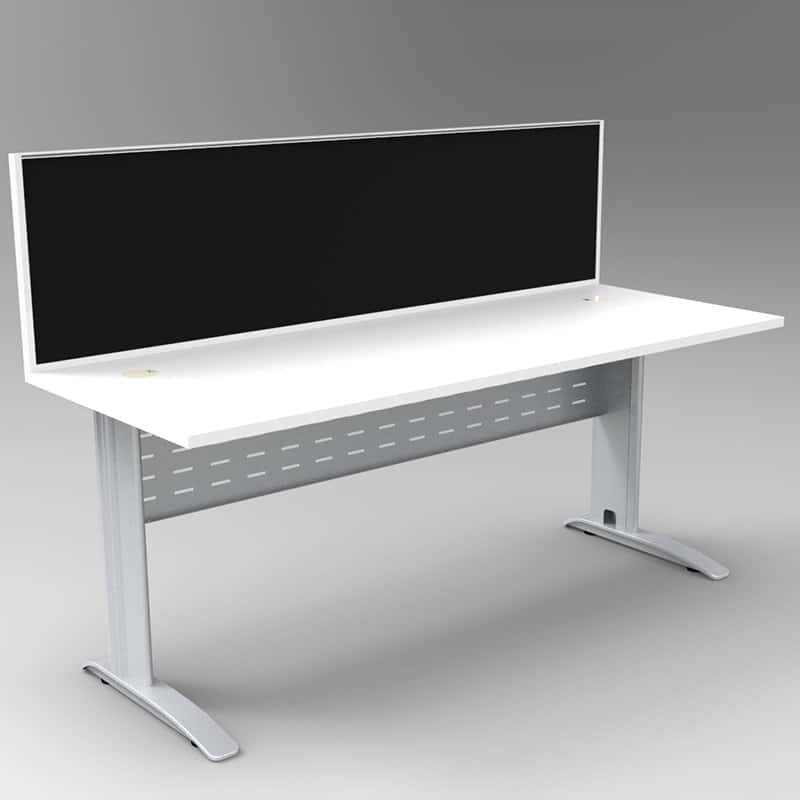 Space System Desk With Desk Mounted Screen Divider Fast Office