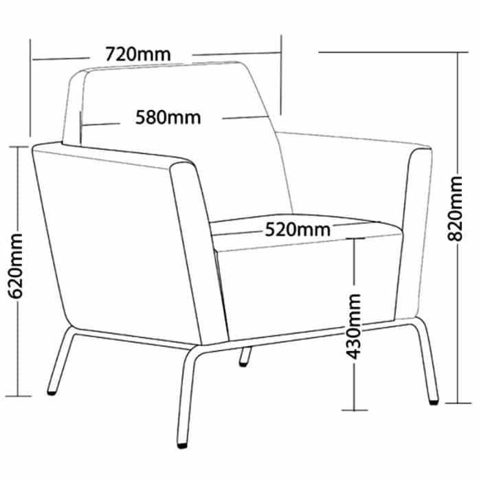 Tanaro Chair, Dimensions