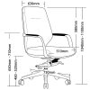 Boston Medium Back Chair Dimensions