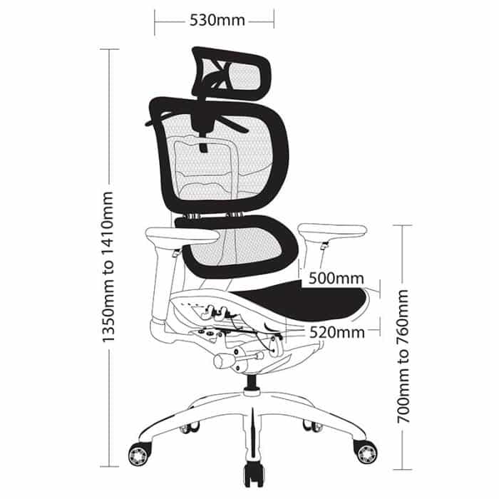 Chicago Chair, Dimensions