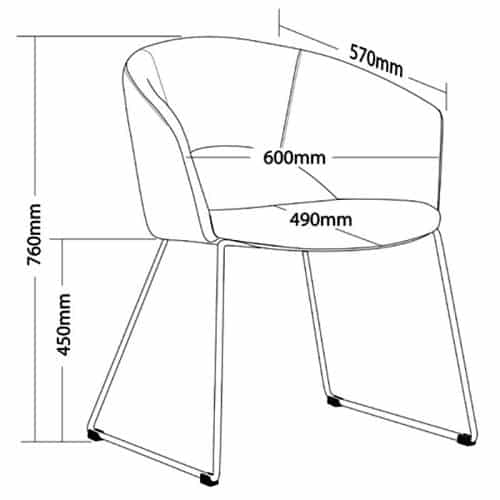 Dallas Chair, Dimensions