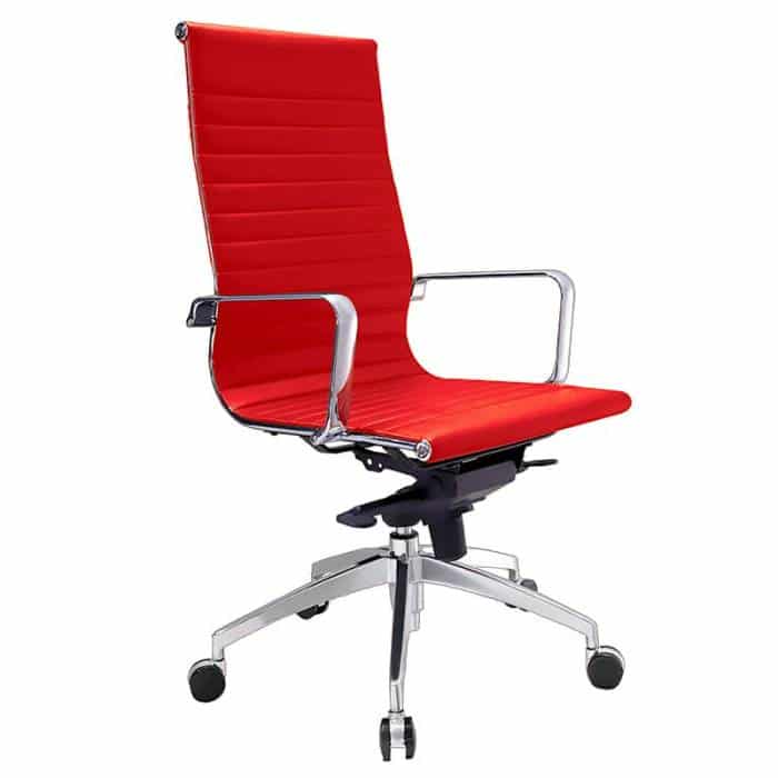 Denver High Back Chair, Red Colour