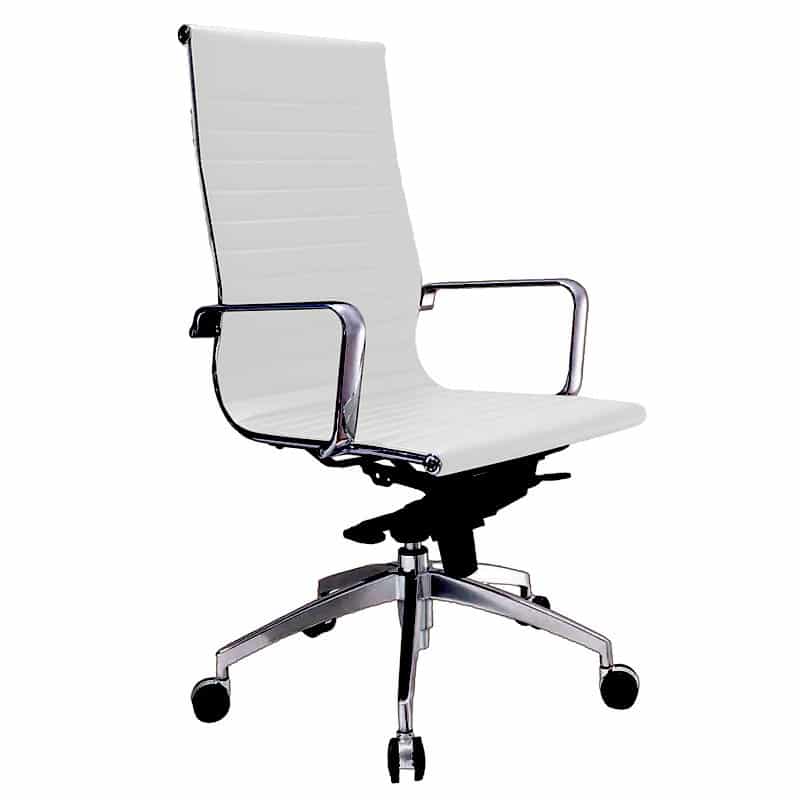 Denver Executive High Back Chair White Fast Office Furniture