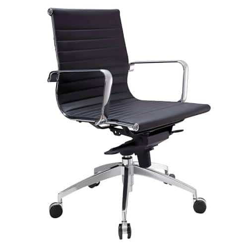 Denver Medium Back Chair, Black Colour