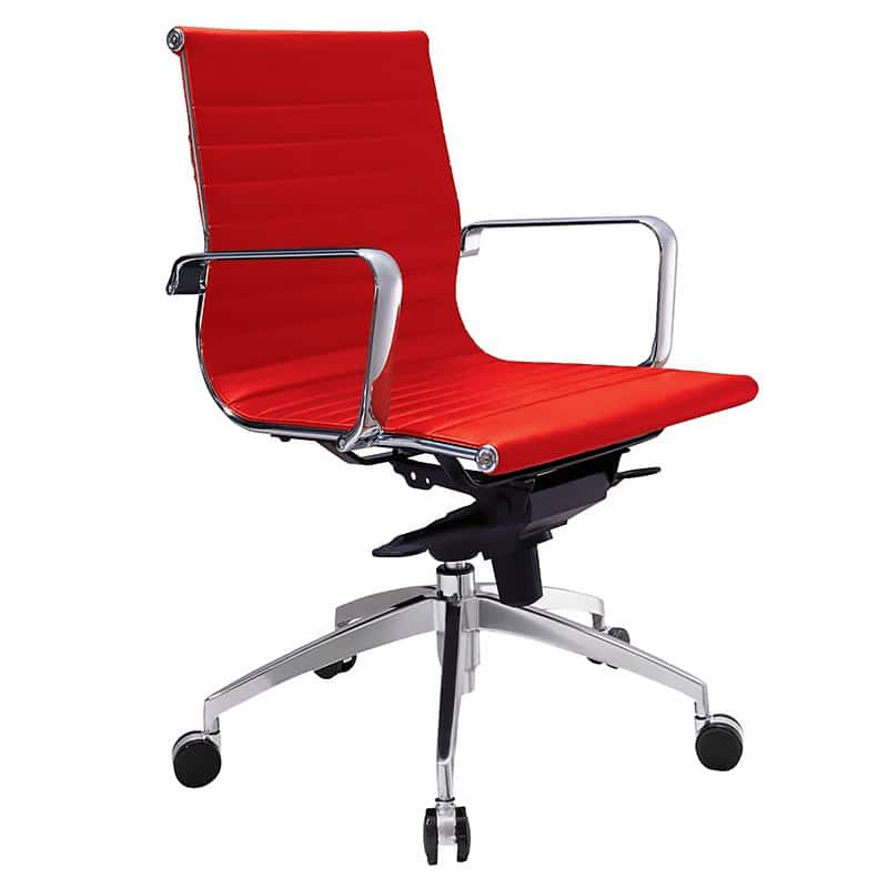 Denver Medium Back Chair Red Fast Office Furniture