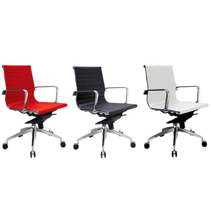 Denver Medium Back Chairs, Available in Red, Black and White
