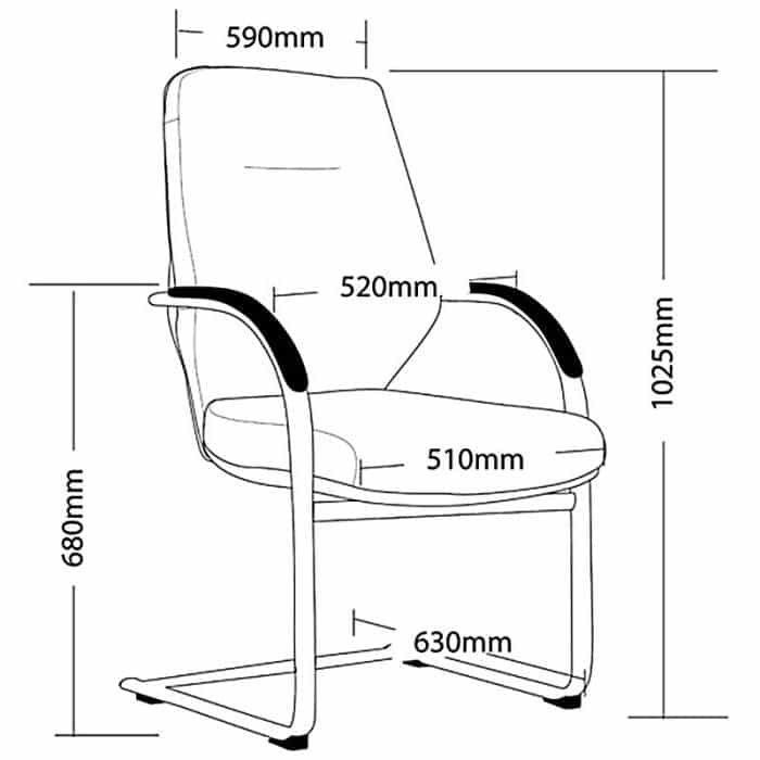 Detroit Visitor Chair Dimensions