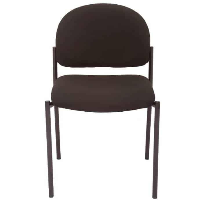 Keppel Visitor Chair, Black Fabric, Front View