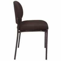 Keppel Visitor Chair, Black Fabric, Side View