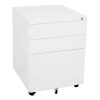 Super Strong Metal Mobile Drawer Unit, Standard Width, White