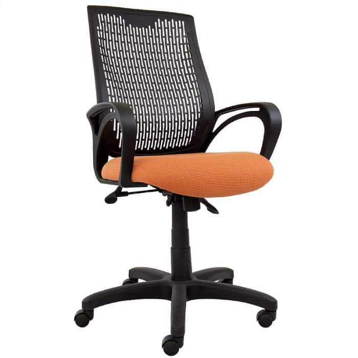 Carla Office Chair, Orange Fabric