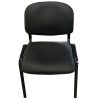 Macleay Visitor Chair, Black Vinyl, Front View