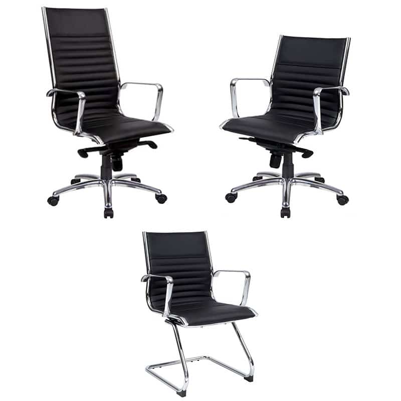 Atlantic Executive High Back Chair Black Leather