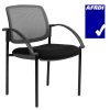 Gamma Visitor Chair Black 4 Leg Frame with Arms, Slate Mesh Back