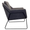 Arrow Chair, Charcoal, Side View