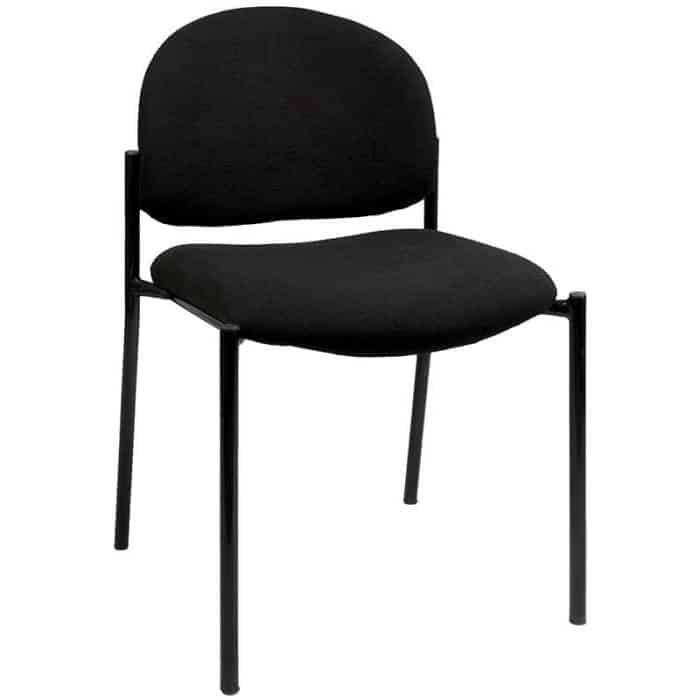Kepell Visitor Chair, No Arms, SF Black Fabric