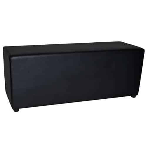 Large black ottoman | black bench ottoman