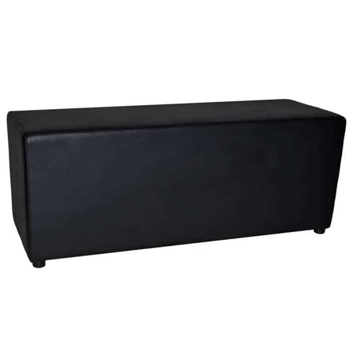 Large black ottoman