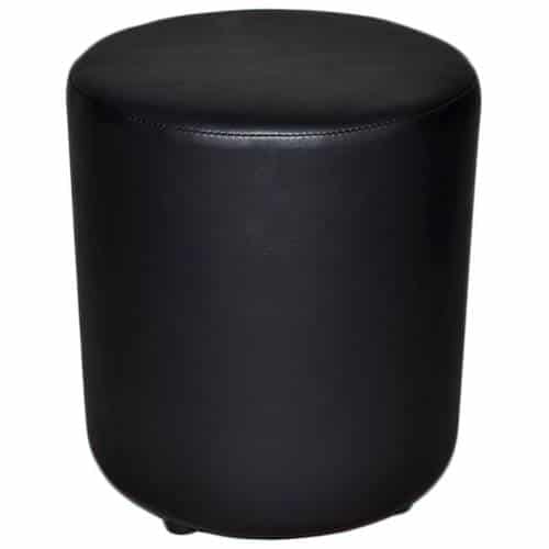 Black round ottoman