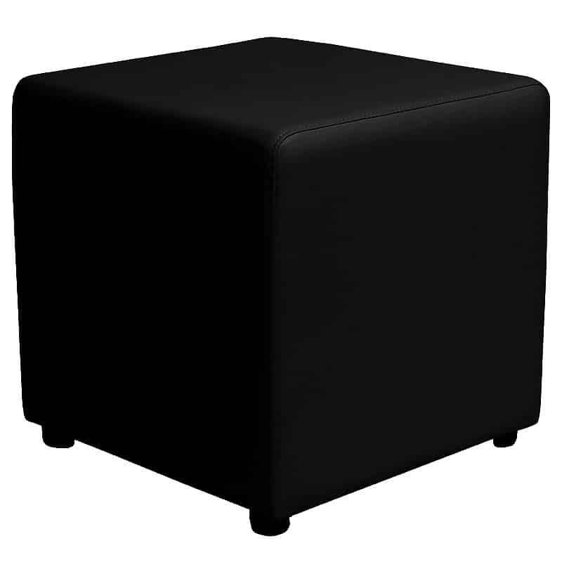 CAMEO SQUARE OTTOMAN, BLACK VINYL Fast Office Furniture