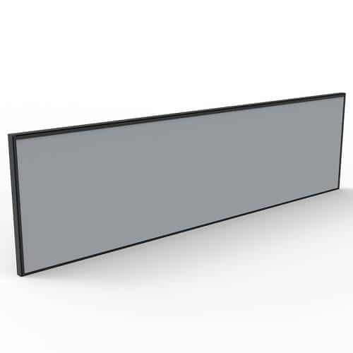 Integral Express Desk Mounted Screen Divider, Grey Fabric, Black Frame