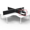 Optional Elite Screen Mounted Shelf, Natural White with White Brackets, Black Screens