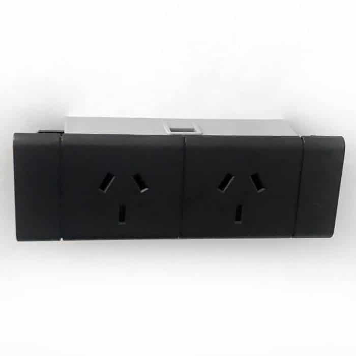 Energy Panel Mounted Bracket and 2 Power Outlet Unit, Fixed on Panel
