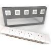 Energy Power and Data Bracket, Silver, with Lose 4 Power Outlet Unit