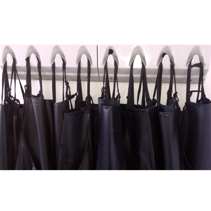 FLUSH Coat and Bag Hooks System, with Aprons