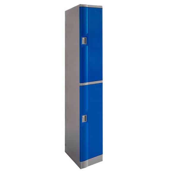 Smart ABS Plastic 2 Door Locker, Blue Doors