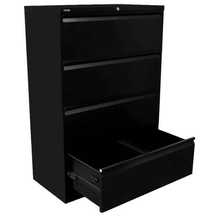 Black 4 Drawer Lateral