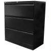 Super Strong Three Drawer Metal Lateral File Drawers, Black