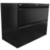 Super Strong Two Drawer Metal Lateral File Drawers, Black