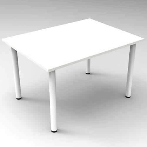 Example Rectangular Table with White Legs