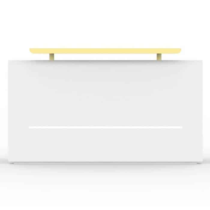 Vogue Reception Desk, with Yellow Raised Hob