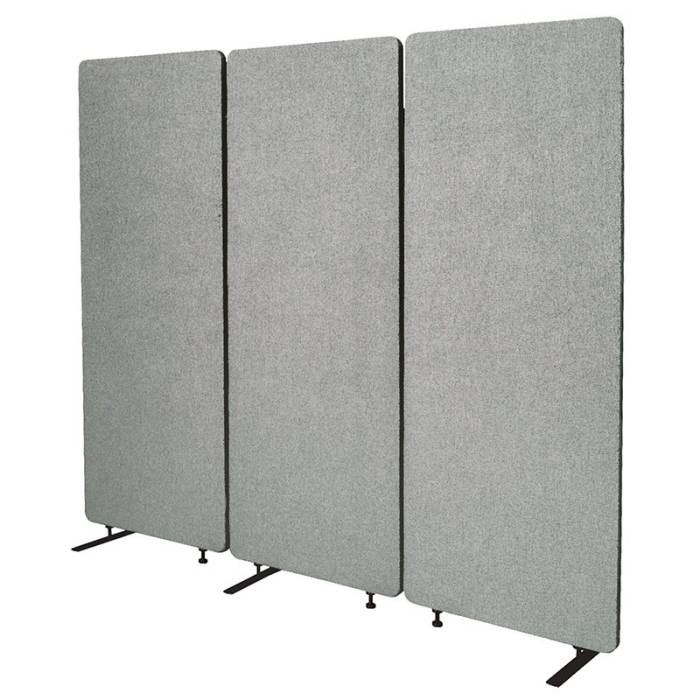 Zippy Set of 3 Screen Dividers, Silver Colour