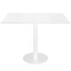 Elite Square Meeting Table, Natural White Table Top, White Table Base
