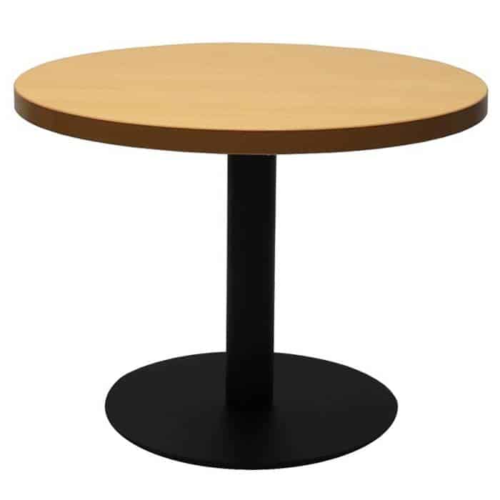 Stacey Round Coffee Table, Beech Table Top, Black Table Base