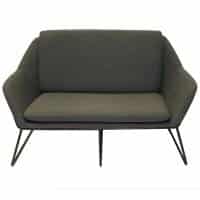 Arrow 2 Seater Lounge, Charcoal Fabric Colour