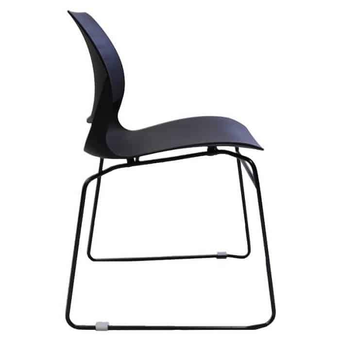 Cinta Chair, Black, Side View