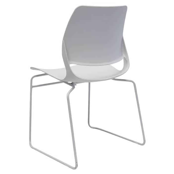 Cinta Chair, White, Rear Angle View