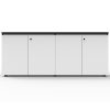 Elite Hinged Door Credenza, Natural White, 1800mm w x 450mm d x 730mm h