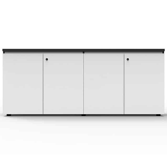 Elite Hinged Door Credenza, Natural White, 1800mm w x 450mm d x 730mm h