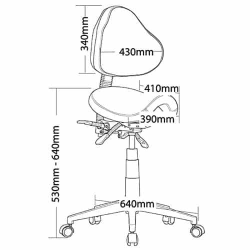 Flor Chair, Dimensions