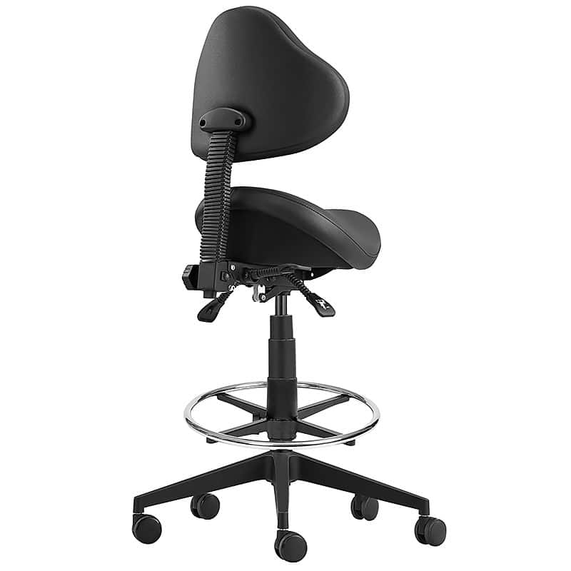 FLOR GAS LIFT INDUSTRIAL SADDLE CHAIR, DRAFTING HEIGHT | Fast Office ...