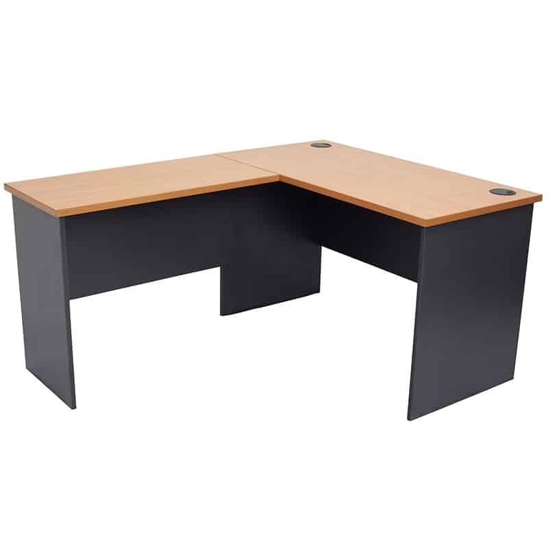 Function Attached Return Beech Or, Small Right Hand Return Desk