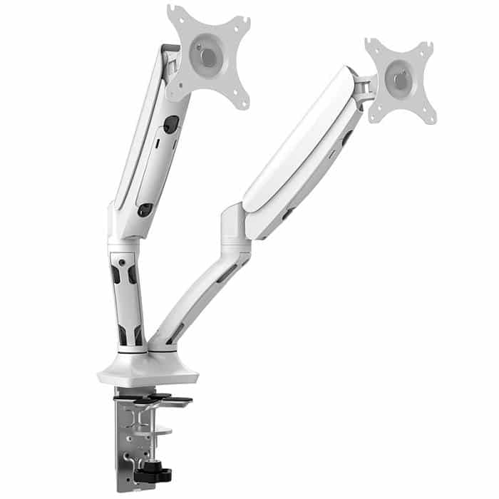 Palmer Dual Monitor Arm, White