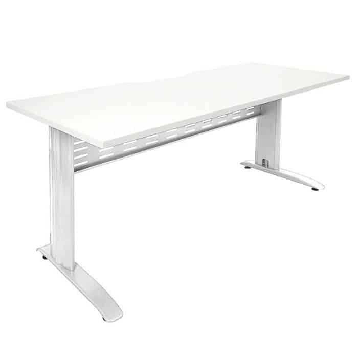 White straight desk