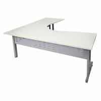 Space System Eco Deluxe Corner Workstation, Natural White Desk Top